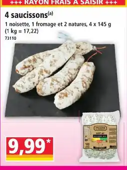 Norma 4 saucissons offre