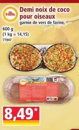 Norma Little friends demi noix de coco pour oiseaux offre