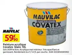 Mr Bricolage MAUVILAC Peinture acrylique Covatex blanc offre