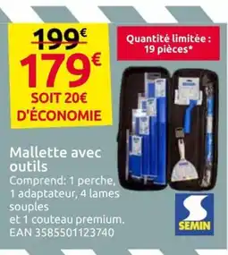 Mr Bricolage SEMIN Mallette avec outils offre