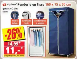 Norma Alpina penderie en tissu offre