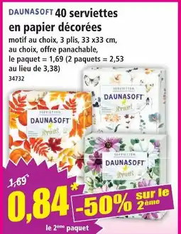 Norma Daunasoft serviettes en papier décorées offre