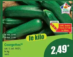 Norma Courgettes offre