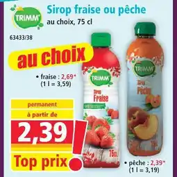 Norma Trimm sirop fraise offre