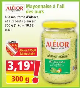 Norma Alélor mayonnaise à l'ail des ours offre