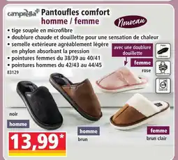 Norma Camprella pantoufles confort offre