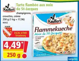 Norma Kauffer's tarte flambée aux noix de st-jacques offre