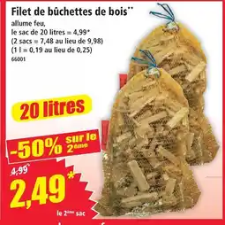 Norma Filet de bûchettes de bois allume feu offre