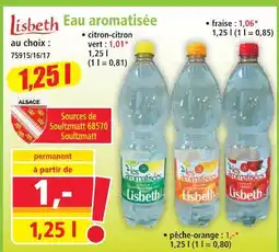 Norma Lisbeth eau aromatisée citron-citron vert offre