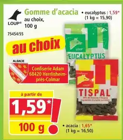 Norma Loup gomme d'acacia offre