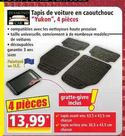 Norma Diamond car tapis de voiture en caoutchouc yukon, 4 pièces offre