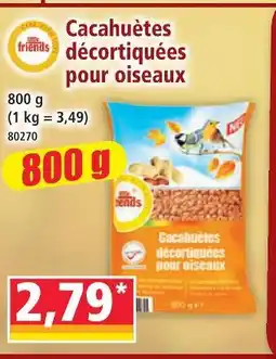 Norma Little friends cacahuètes décortiquées pour oiseaux offre