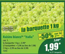 Norma Raisins blancs italia offre