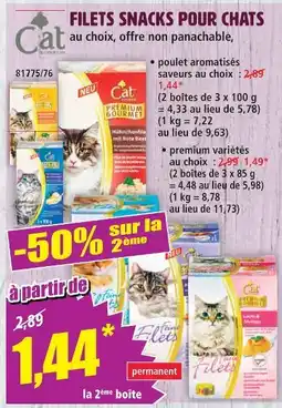 Norma Cat filets snacks pour chats poulet aromatisés saveurs au choix offre