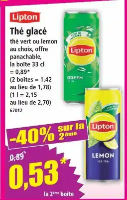 Norma Lipton thé glacé thé vert offre
