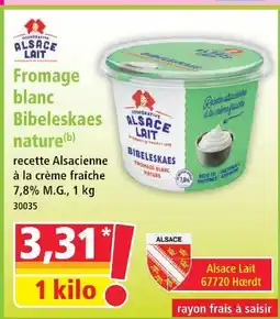 Norma Alsace lait fromage blanc bibeleskaes nature offre