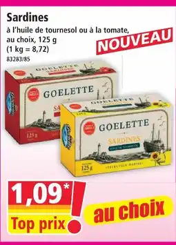 Norma Goelette sardines offre