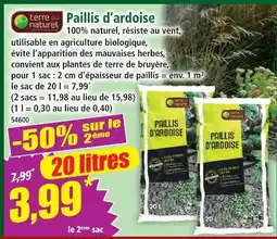 Norma Terre au naturel paillis d'ardoise offre