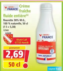Norma Petite france crème fraîche fluide entière offre