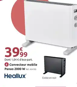 Mr Bricolage Heallux convecteur mobile panao 2000 w offre