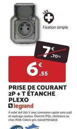 Bricomarché Legrand - prise de courant 2p + t etanche offre