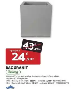 Bricomarché Dim - bac granit offre