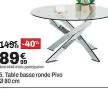 BUT Table basse ronde pivo offre