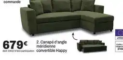 BUT Canapé d'angle mérdienne convertible happy offre