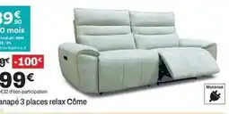 BUT Total - canapé 3 places relax come offre