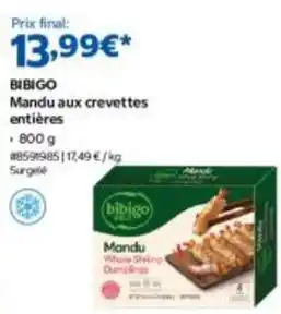 Bibigo - mandu aux crevettes entières