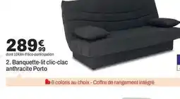 BUT Banquette-lit clic-clac anthracite porto offre
