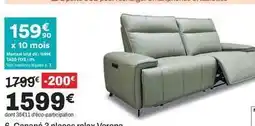 BUT Total - canapé 3 places relax verona offre
