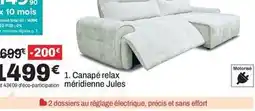 BUT Total - canapé relax mméridienne jules offre