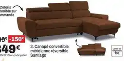 BUT Canapé convertible meridenne réversible offre