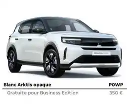Opel Blanc arktis opaque offre
