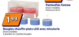 Action Bougies chauffe-plats led avec femme offre