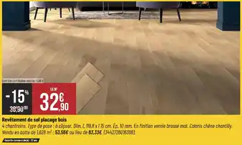 Revêtement de sol placage bois