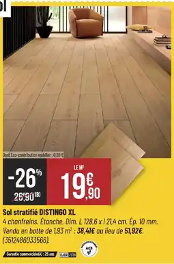 Bricorama DISTINGO XL Sol stratifié offre