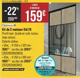 Bricorama Optimum Kit de 2 vantaux SALTO offre