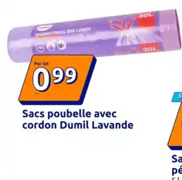 Action Dumil Sacs poubelle avec cordon offre