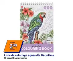 Action DécoTime Livre de coloriage aquarelle offre