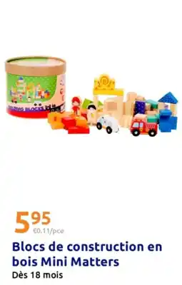 Action Mini Matters Blocs de construction en bois offre