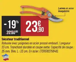 Bricorama Sécateur traditionnel offre