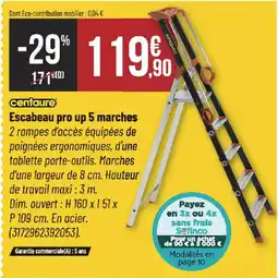Bricorama centaure Escabeau pro up 5 marches offre