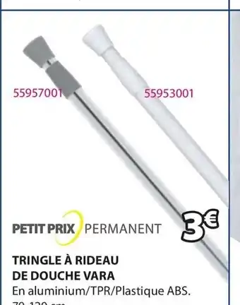 Tringle a rideau de douche vara