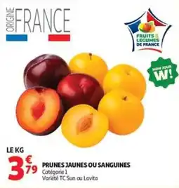 Auchan PRUNES JAUNES OU SANGUINES offre