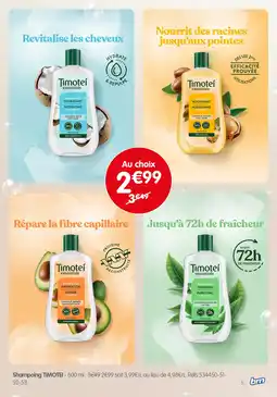 b&m Timotei shampoing offre