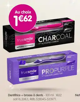 b&m Truesmile dentifrice + brosse à dents offre