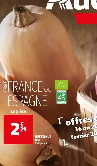 Auchan Butternut bio offre