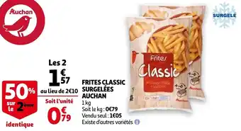 Auchan Frites classic surgelées auchan offre